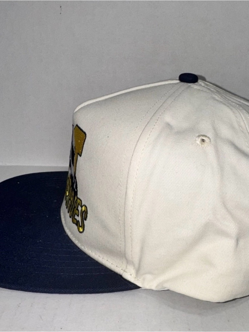 Vintage Michigan Wolverines Spellout Block M Two Tone Deadstock Snapback Hat - Picture 2 of 7